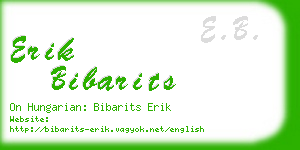 erik bibarits business card